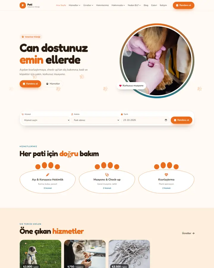 Tema 01 – Pati İzi tasarım önizlemesi