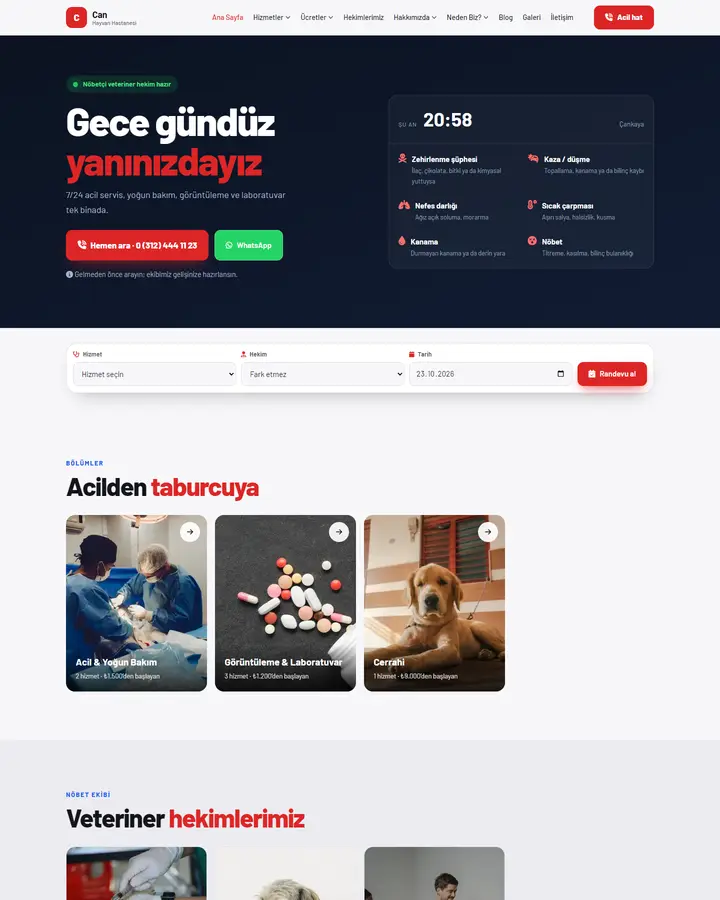 Tema 07 – Acil Pano tasarım önizlemesi