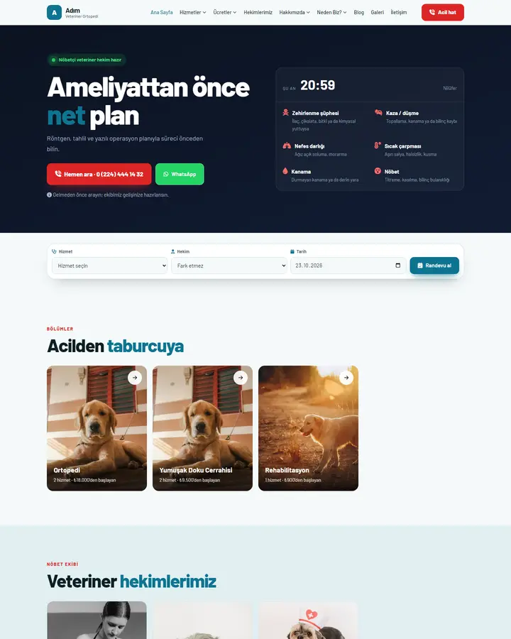 Tema 17 – Acil Pano tasarım önizlemesi
