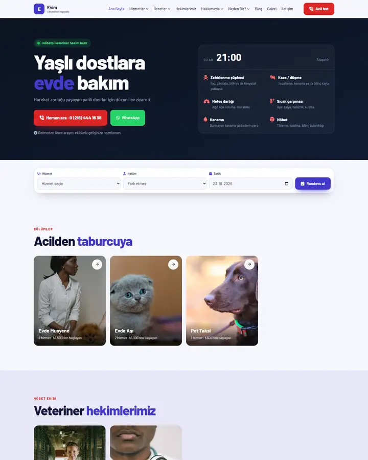 Tema 27 – Acil Pano tasarım önizlemesi
