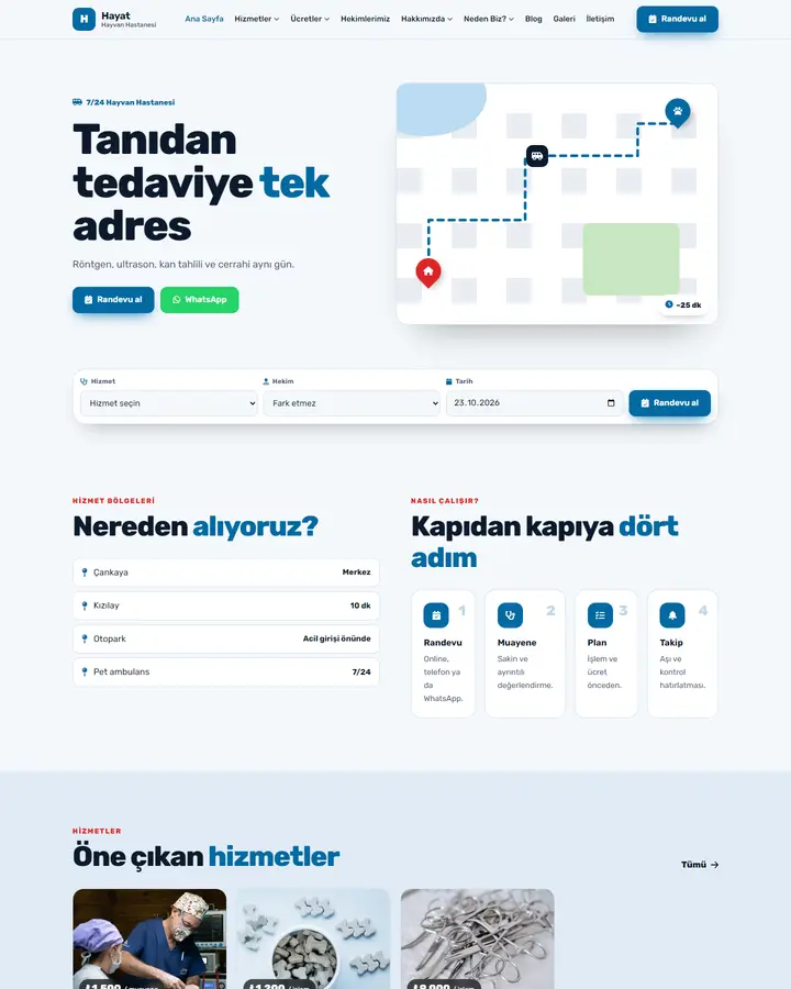 Tema 29 – Pet Taksi Rotası tasarım önizlemesi